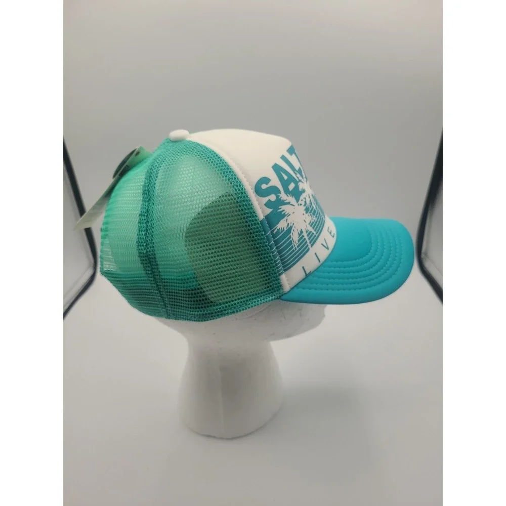 Salt Life‎ Youth Girls Trucker Hat Live Salty Palm Trees Snapback Teal Pink NEW